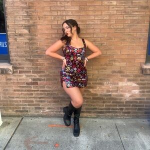 Cider Multicolor Floral Dress